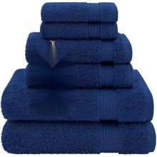 Juego de toallas de algodón turco de 6 piezas, 600 g/m²