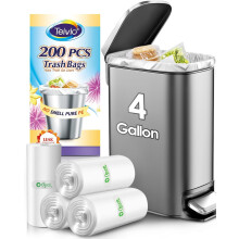 Sacs poubelle transparents de 4 gallons (paquet de 200)