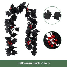 Black Rose Rattan Pendant Decoration 175 cm
