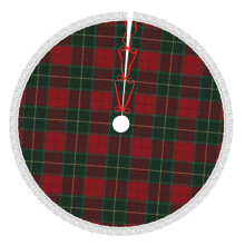 Christmas tree skirt plaid 48 inch