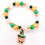 Halloween ghost pumpkin bracelet set black beaded 1