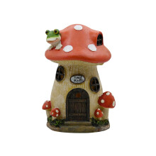 Gnome Fairy Garden Statue Solar Light Resin 7.9 inch