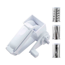 Hand Crank Rotary Cheese Grater Stainless Steel 4-in-1