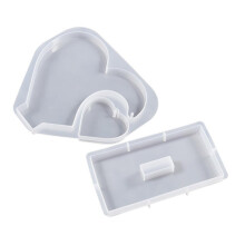 Heart-Shaped Silicone Photo Frame Mold Set