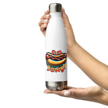 Stainless Steel Hot Dog Water Bottle White