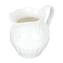 White Ceramic Milk Jug with Handle, 400ml
