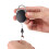 Lot de 2 - Porte-clés rétractable avec cordon noir 1