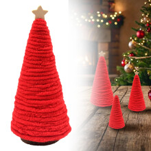 Christmas Tree Table Decor Red Velvet 6.29 Inch