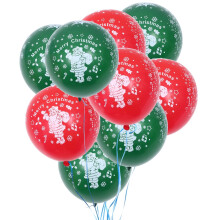Gregiular 10 sztuk świątecznych balonów perforowanych - czerwone lateksowe dekoracje imprezowe