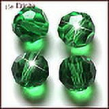 Mărgele cristale austriece imitație, calitate AAA, sticlă K9, fațetate (32 fațete), rotunde, verde, 10 mm, gaură: 0,9~1 mm