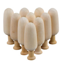10 Stück DIY-Malvorlagen aus unbehandeltem Holz, kreatives Bastelspielzeug aus Holz, ideal als Geschenk für den Nachttisch, für Feiertage, als