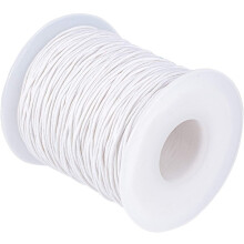1 rulle 1 mm 100 meter vokset bomuldssnor tråd perlesnor til smykkefremstilling håndværk perler macrame hvid