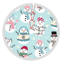 Snow Man Christmas Tree Skirt 36 Inch