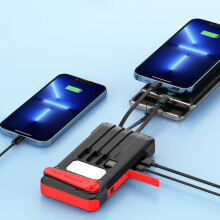 STYLOWA I BEZPIECZNA Ładowarka mobilna 3 w 1 – korbka, kabel, powerbank – Kompatybilna z iPhone'em i Androidem – 20% zniżki! Idealny prezent