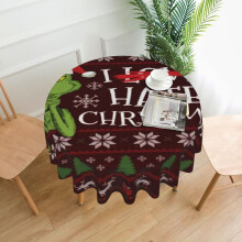 Polyester Round Tablecloth 60 in, Spill-Resistant &