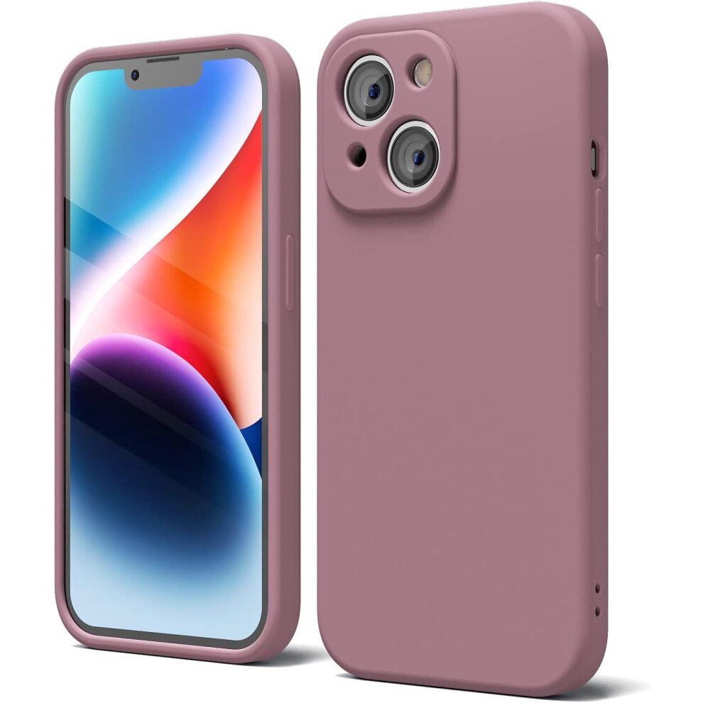Silicone Iphone 14 Case With Camera Cover, Lilac Purple 301029252556