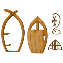 Worallymy wooden fairy elf door craft kit 1 piece