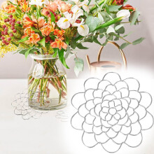 Fnyoxu Modern en ijzeren bloemstuk en laklaag, ijzeren bloemstukhulpstuk (zilver)