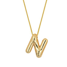 Bubble Letter Necklace Balloon Initial Pendant 1 pc