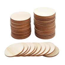 Onbewerkte houten stukken, 10 cm blanco houten schijven, natuurlijke houten uitgesneden vormen voor huisdecoratie en knutselbenodigdheden, 30 stuks
