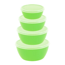 Mixing Bowl Set Plastic with Lids 4 Pieces