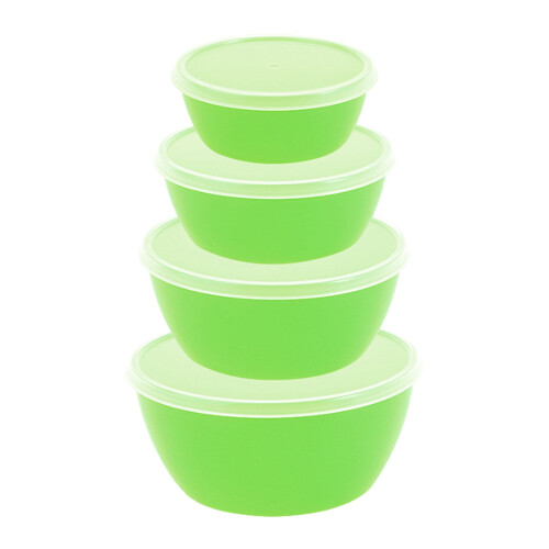 Mixing Bowl Set Plastic with Lids 4 Pieces