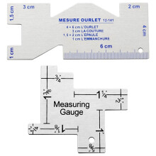 Calibrador de precisión para medir costuras, regla metálica para acolchado, plantilla de costura, regla para patchwork y acolchado DIY.