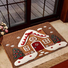 Tapis de Noël en polyester, motif festif, 40 x 10 cm