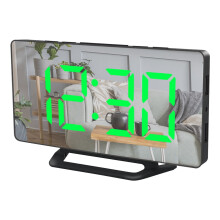 Réveil numérique avec affichage LED et miroir