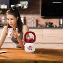 Mug isotherme en acier inoxydable rouge (1 pièce)