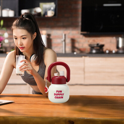 Mug isotherme en acier inoxydable rouge (1 pièce)
