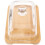 Beurrier en bois avec couvercle en verre, orange 1