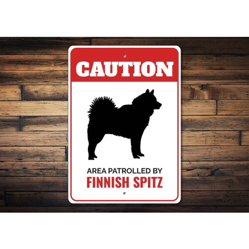 Suomenpystykorvan metallikyltti 12x8 tuumaa