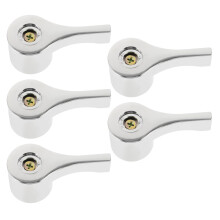 Set van 5 metalen kraangrepen, zilverkleurig, 6,5 cm
