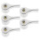 Metallblandarhandtag – 5-pack, silver, 6,5 cm 1