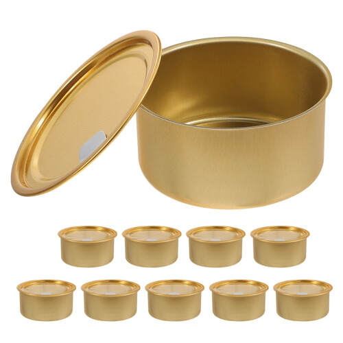 10 Stück Aluminium-Teedosen 150 ml Gold