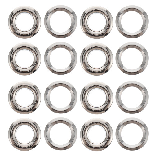 100 Stück Messing-Gardinenösen, silberfarben, geräuscharm