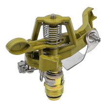 Metal Sprinkler with 1/2 & 3/4 Inch Threads, Adjustable Spray Pattern for Lawn & Garden Irrigation