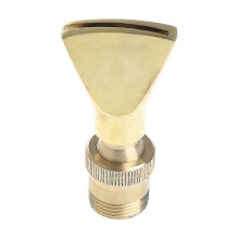 Waaiervormige sproeikop voor fonteinen, messing sproeikop voor vijvers en waterpartijen, 1/2" en 3/4" schroefdraad