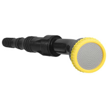 Set di 4 ugelli spruzzatori per tubo da giardino in ABS nero con testina a rete per l'irrigazione delle piante.