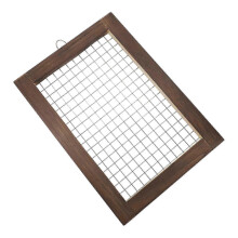Telaio per piantare felci, setaccio per terriccio in legno con rete in acciaio inox, setaccio da giardino 34,5x24,7 cm