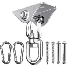 Kit per appendere l'amaca con gancio girevole a 360 in acciaio inox 304, portata 500 kg.