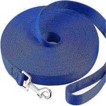 Guinzaglio lungo regolabile per addestramento cani, da 15 a 7,6 metri, con funzione richiamo e obbedienza, in nylon intrecciato.
