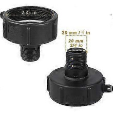 Adapter do zbiornika IBC, gwint żeński 2" NPS x gwint drobnozwojowy 3/4" BSP/NPT, kompatybilny ze standardowym zaworem IBC