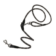 Guinzaglio per cani a mani libere in nylon regolabile con tracolla e cuciture riflettenti, adatto a cani di piccola, media e grande taglia.