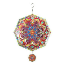 Metal Wind Spinner 3D Rotating Wind Chime Garden Hanging Art Decoration Stainless Steel