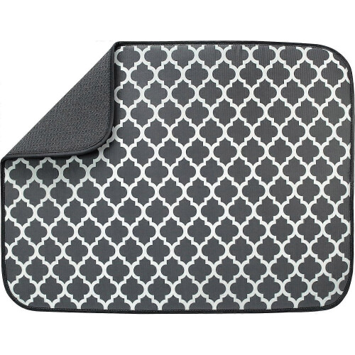 Kitchen Sink Drying Mat with Super Absorbent Quick-Dry Mesh for Counter Protection