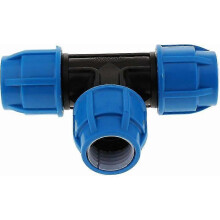 Plastikowy łącznik węża T 32 mm do łączenia rur nawadniających ogród