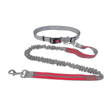 Guinzaglio regolabile a mani libere per cani con inserti riflettenti, ideale per corsa ed escursionismo, per taglia media e grande