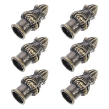 Lamp Shade Finials Antique Bronze, Olive Green Iron, 3.2cm, 12 Pack for Vintage Lamps